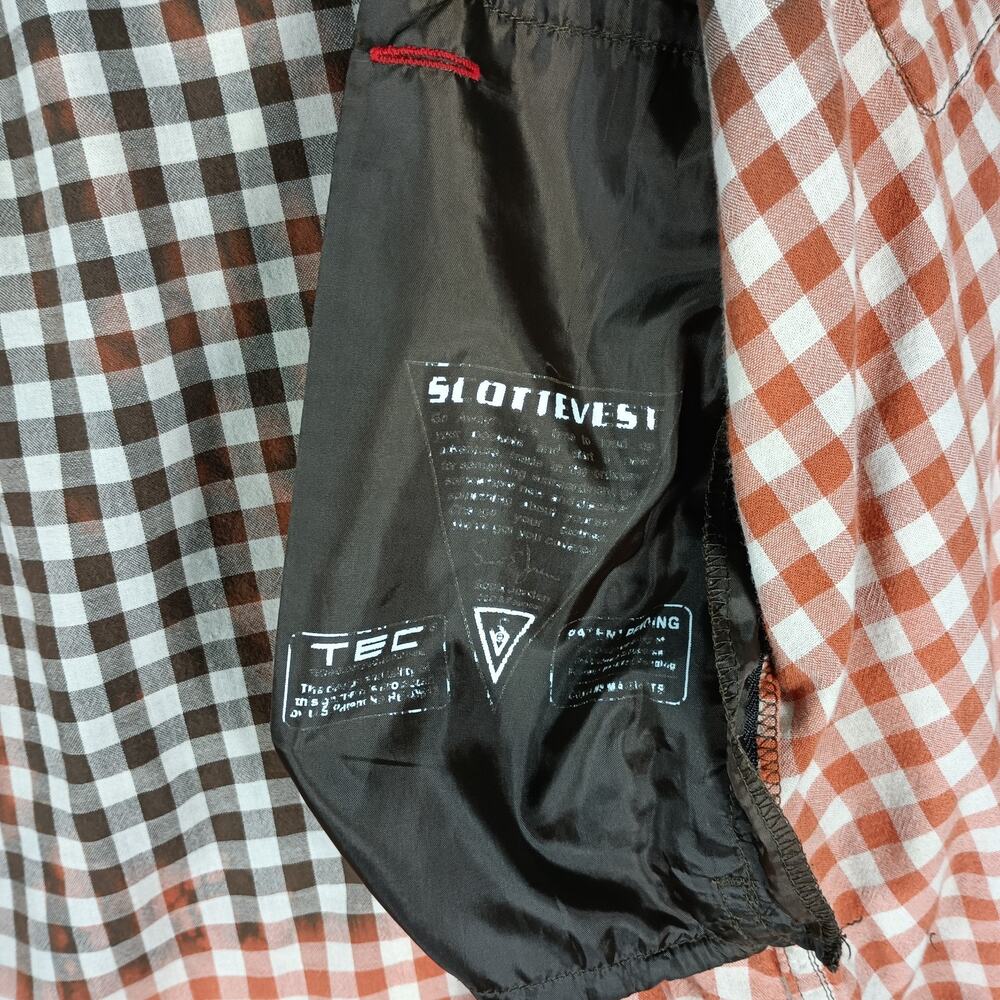 Scottevest TEC Button Down Shirt Men XL Plaid 6 Pocket - Picture 12 of 13